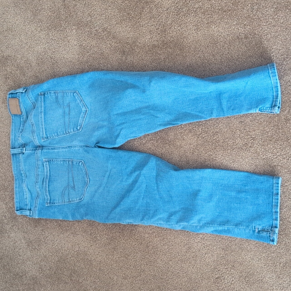 BNWOT.  AE Next Level Low-Rise Artist. Light Blue Ankle Jeans. 10 Short "10P" - Picture 10 of 10